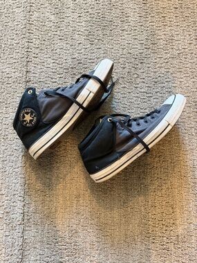 Converse Black and White High Top Sneakers size 13